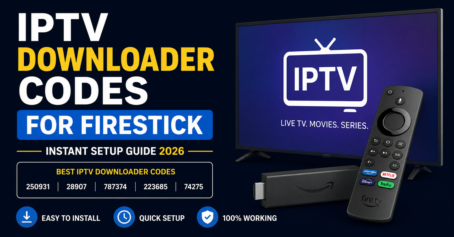 IPTV Downloader Codes for Firestick
