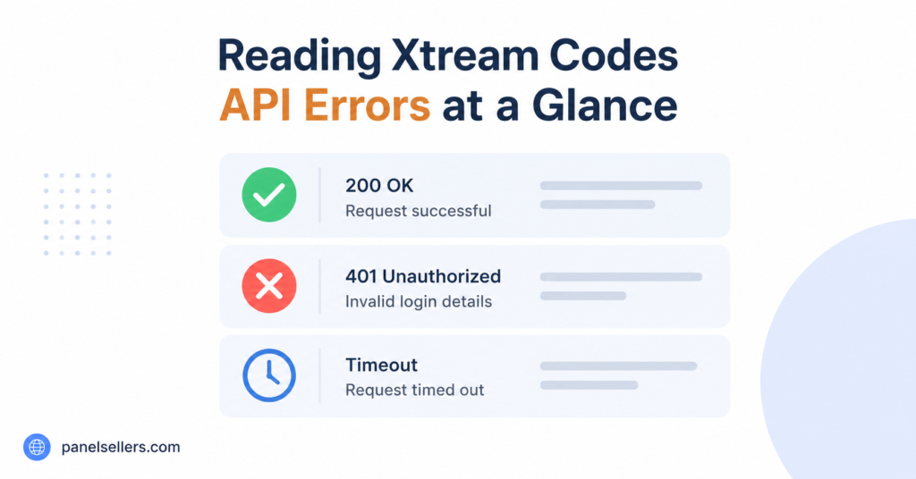 Reading Xtream Codes API Errors at a Glance