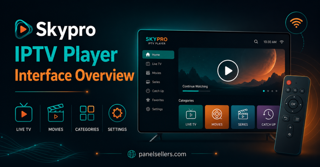 Skypro IPTV Player Interface Overview
