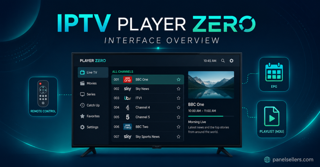 IPTV Player Zero Interface Overview