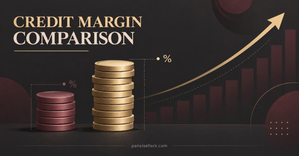 Credit Margin Comparison Concept