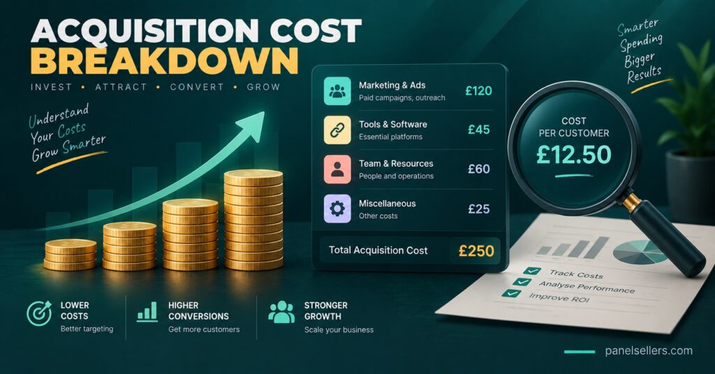Acquisition Cost Breakdown Illustration