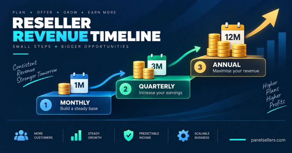 Reseller Revenue Timeline Illustration