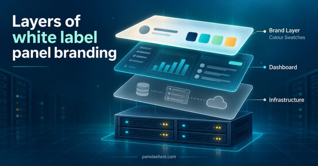Layers of white label panel branding