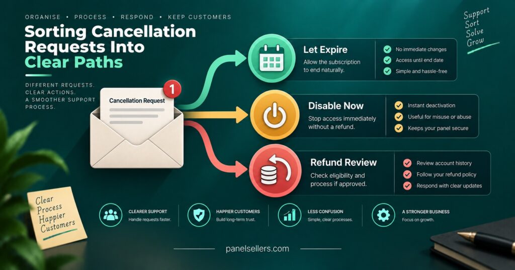 Sorting Cancellation Requests Into Clear Paths